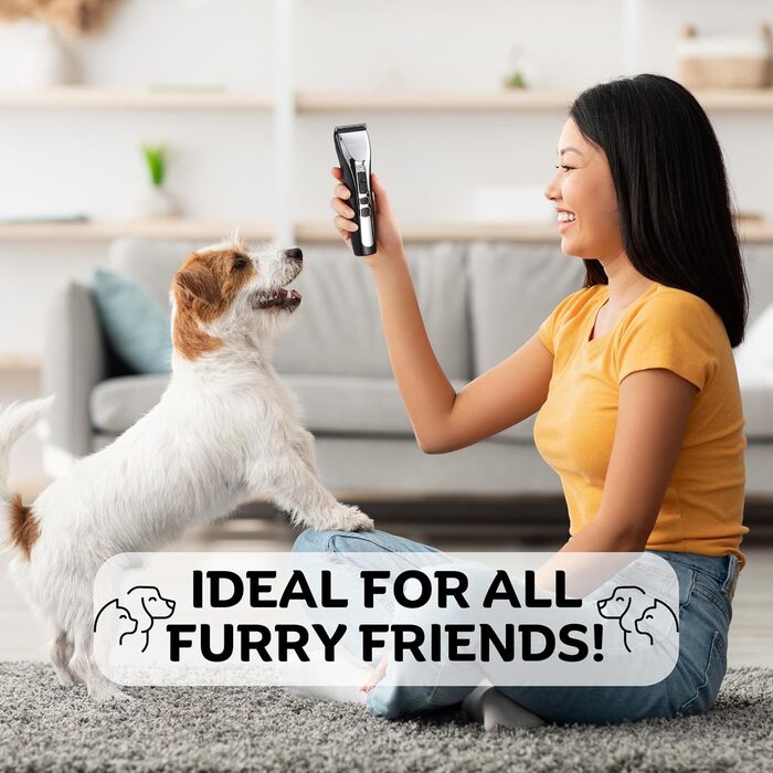 Професійний собачий триммер BarberBoss QR-9086 для густого волосся: набір для догляду за собаками та котами, бездротовий, тихий