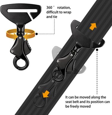 Затискач для собак, автомобільний ремінь безпеки для собак, затискач-замок, кріплення для собак до ременя безпеки