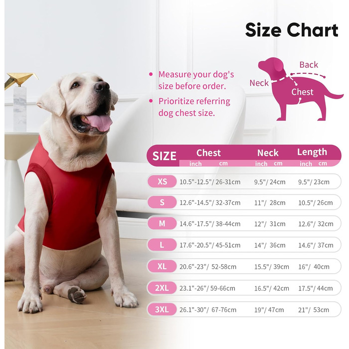 Теплий зимовий пуловер для собак середнього розміру з інтегрованим шлейкою, червоний, розмір L (Pack of 1)