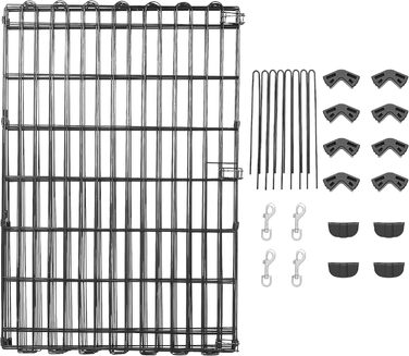 Клітка-вольєр для собак та інших тварин Amazon Basics, металева, складна, 91x91 см