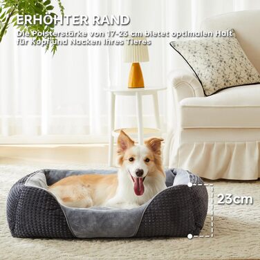 Крісло-ліжко для собак маленьких та середніх порід, миється, ортопедичне, дихаюче, 66x55x21 см, сіро-блакитне