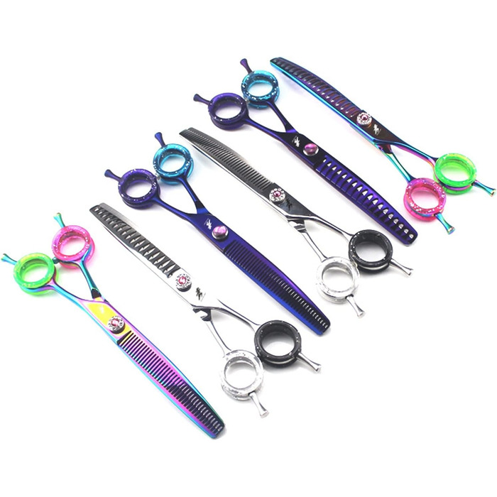 Ножиці для стрижки шерсті домашніх тварин: котів та собак, професійні, з нержавіючої сталі, 7 дюймів