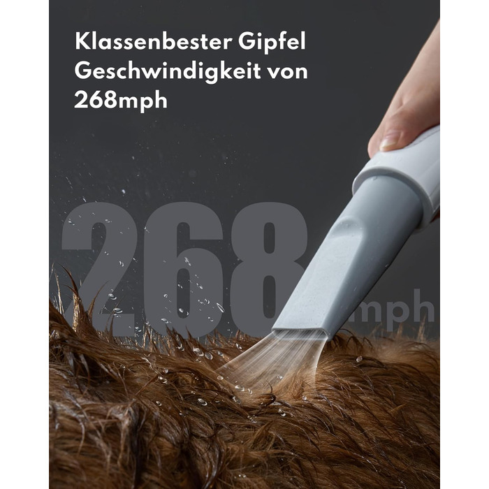 Ультрасушар для собак HomeRunPet Ultraleiser - професійний фен для грумінгу, 99 швидкостей та регулювання температури, 3 насадки