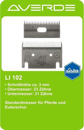 Професійна машинка для стрижки коней LISTER LI CUTLI з набором лез LI 102, спеціальна олія для стрижки та пластиковий кейс, рожевий/чорний колір