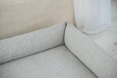 Ортопедичне ліжко для собак Bruno Grosse, середнього та малого розміру - подушка для собак, килимок для собак з тканини Aura - піна з пам'яті, м'яка, довговічна, стійка до зношування та розривів (XXL, світло-сірий)