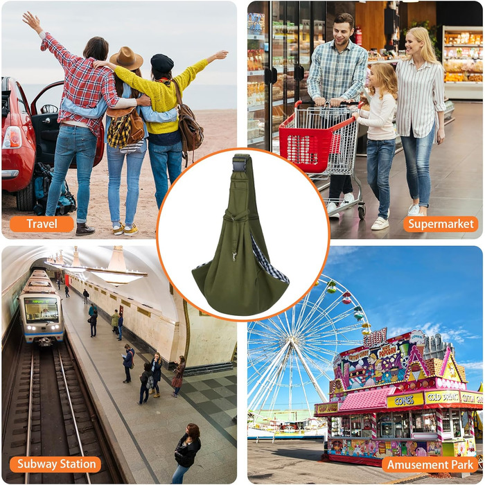 Сумка-переноска для собак Coolzon, для маленьких собак і котів, до 7 кг, зелена