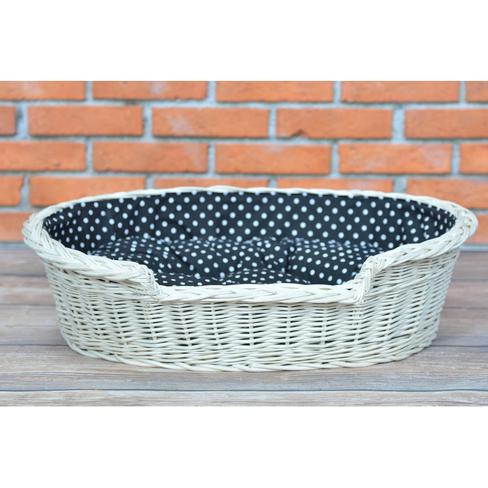 Гніздо для собак з лози e-wicker24 502-60, коричневе, 60x43x19 см (80x60x26 см, бежеве)