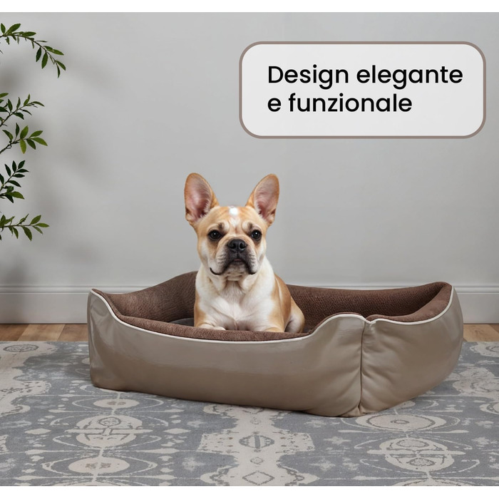 Кімната для домашніх тварин Sogni E Capricci Bett, 48 x 42 x 16 см (кремовий колір, розмір 84 x 66 x 19 см, NUVOLA)