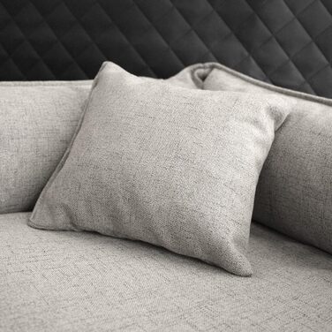 Ортопедичне собаче ліжко Tierlando® Goofy Couture з захистом для матрацу, знімний чохол з меблевої тканини, для собак середніх та великих порід, розмір 90x75 см, сірий колір