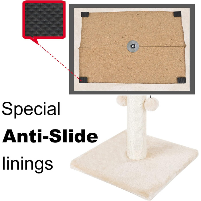 Котячий будиночок Dimaka з натурального сизалю, 73 см, 4 іграшки, для великих котів, бежевий