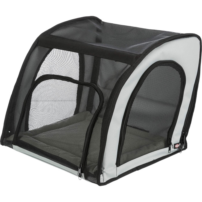Автокрісло для собак Trixie, 44×37×40 см, сіре/чорне