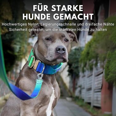 Spark Paws тактичний нашийник для собак – міцний, преміум якість, широкий 5 см, для середніх і великих порід, лайм