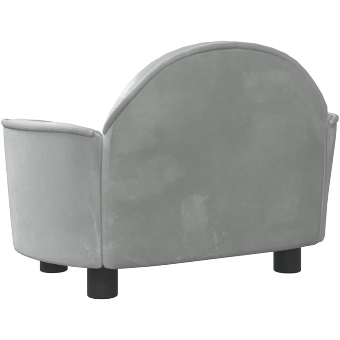 М'яке ліжко для собак та котів з велюру, 66x40x45 см, світло-сірий колір