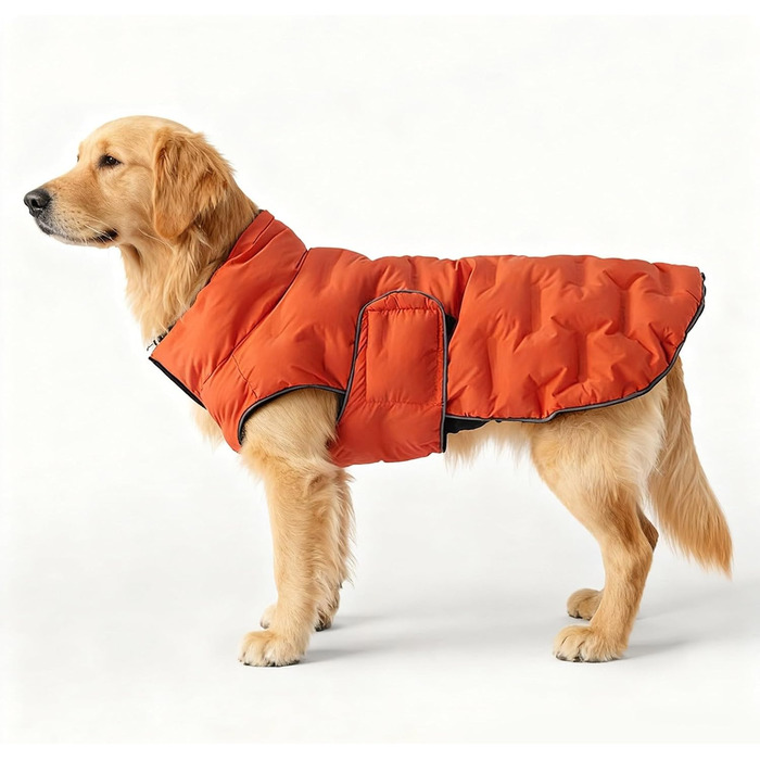 Зимова куртка для собак Mante, тепла пуховка для собак та котів. Міцна в'язана куртка з м'якого матеріалу для комфорту та тепла. (М'ятно-зелений, Оранжевий, S)