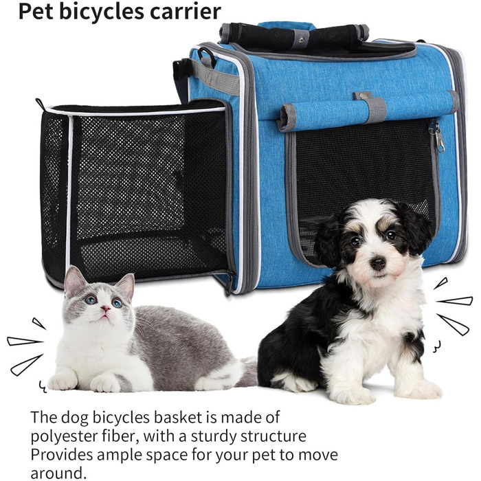 Корзина для собак на велосипед - зручна переносна сумка з вентиляцією для прогулянок, подорожей та активного відпочинку