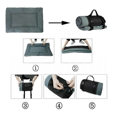 Водонепроникна підстилка для собак, ортопедичний килимок для собак, для дому та на вулицю, великі та середні породи (блакитний)