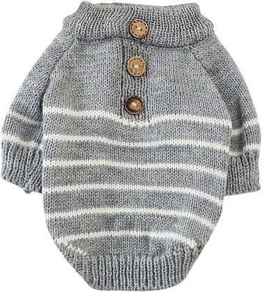 Теплий пуловер для собак з ролетним коміром, для чихуахуа, бульдога, такси, йорка (XS, білі смуги)