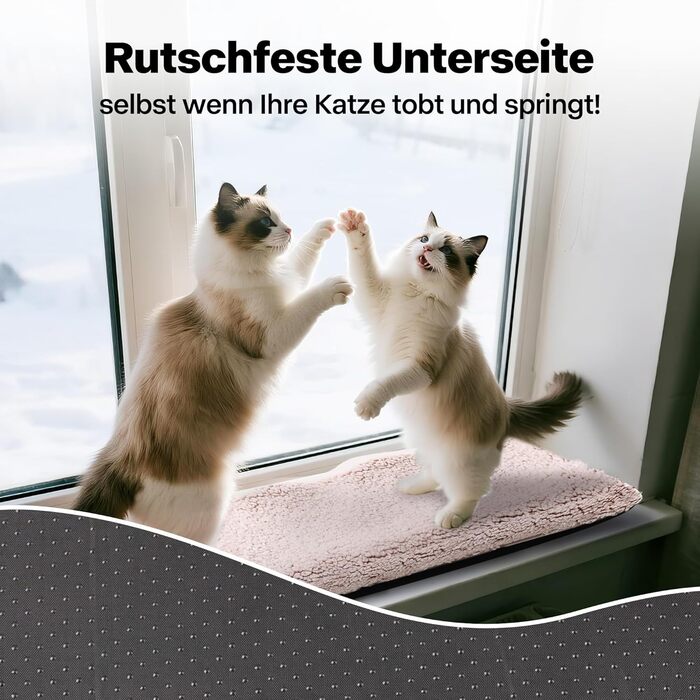 Кішка ліжко на підвіконня Pet Prime – м'яке, з неслизькою основою, зйомні чохли (сітка та плюш), 90x29 см для сну та відпочинку