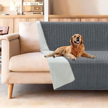 Водонепроникний килимок для собак H.Versailtex, 80 x 100 см, сірий, для собак та котів