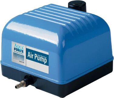AquaForte Hi-Flow V-30 повітряний компресор для ставка, алюмінієвий корпус, тиха та потужна робота, 25 Вт, 7 л/хв на 2 м, до 18 м³, нерегульований