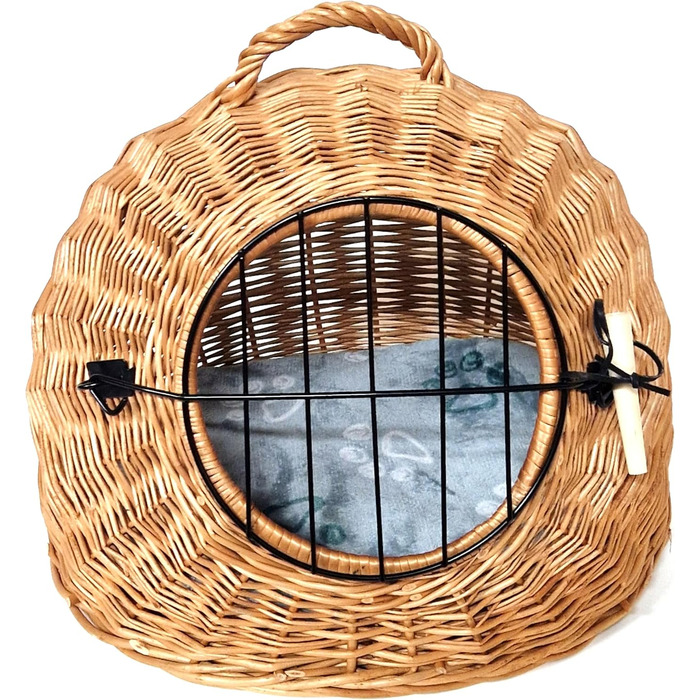Тігана - Корзина-лежанка для котів з лози, 45 см, з подушкою