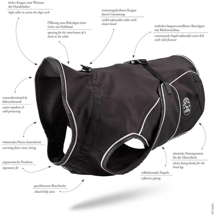 HUNTER UPPSALA Softshell куртка для собак, функціональна, 40 см, чорна