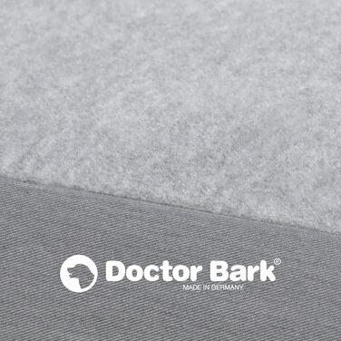 Ортопедичний лежак для собак Doctor Bark з флісовою поверхнею, великий розмір (L - 100x70 см), світло-сірий
