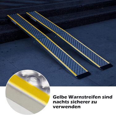 Рампа для підйому LIEKUMM, 180 см, 300 кг, алюміній, складна, протиковзка. Підходить для мотоцикла, ATV, велосипеда, авто.