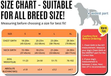 Спасальний жилет для собак великих порід, Ripstop, безпечний захват, регульований, для купання та водних прогулянок (жовто-помаранчевий, L)