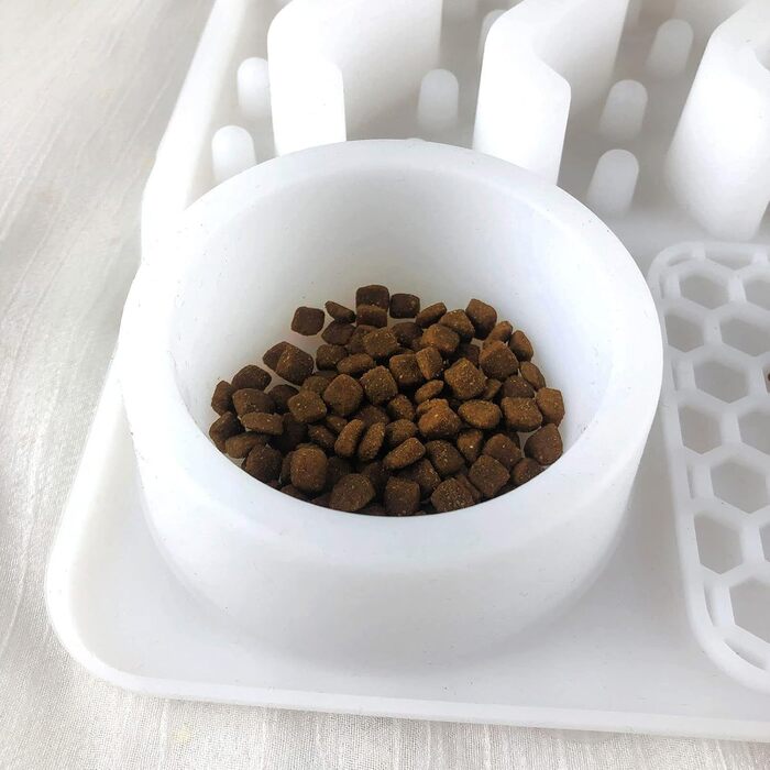 Килимок для повільного годування собак та котів з присосками, синій. Зменшує тривожність, великий розмір