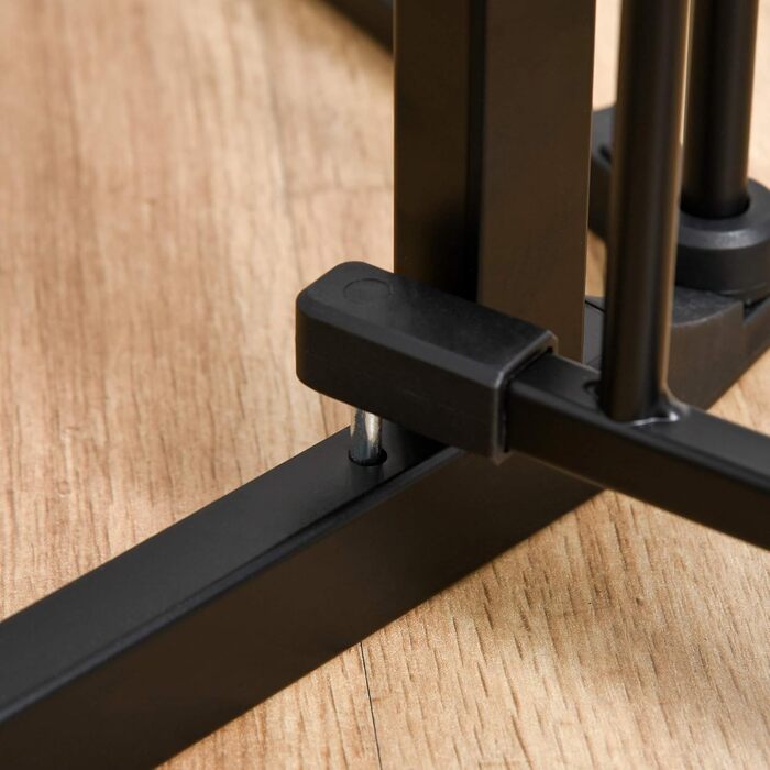 PawHut Забіг для цуценят 2 в 1, 5-секційний, розкладний, з дверцятами. Металевий забіг для собак, 300 x 74,5 см, чорний. DIY забіг для цуценят, захист від каміну та плити для малих та середніх собак