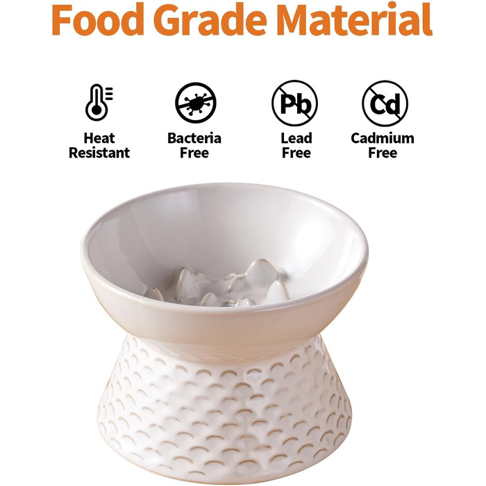 Керамічна годівниця для котів Qcapet, піднята миска для їжі