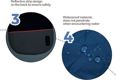 Водонепроникний дощовик для собак BPS з капюшоном та кишенею, 100% поліестер, M, Синій, BPS-9701AZ (M, 16183 Red)