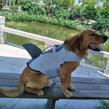 Спасальний жилет для собак Izefia: для цуценят, маленьких та великих собак, з ручками, сірий