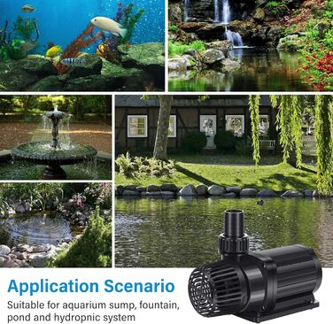 Насос для ставка Forever Speed ECO 10000 л/год 90 Вт, фільтр-помпа для водойми, енергоефективний насос для садового ставка, водоспадів, фонтанів