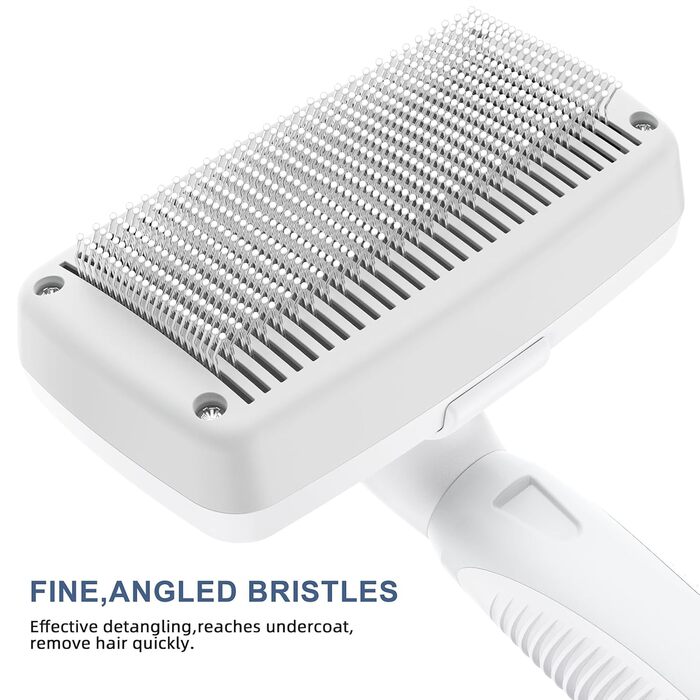 Зубна щітка для грумінгу собак та котів, щітка для вичісування шерсті - видаляє підшерсток, ковтуни та спутане волосся. Білий колір