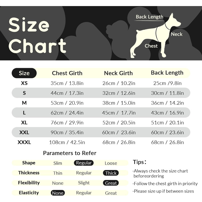 Теплий зимовий одяг для собак великих порід: куртка-манта з флісу, чорного кольору, водонепроникна та вітронепроникна, з блискавкою (XL, M (обхват шиї 38 см, обхват грудей 53 см))