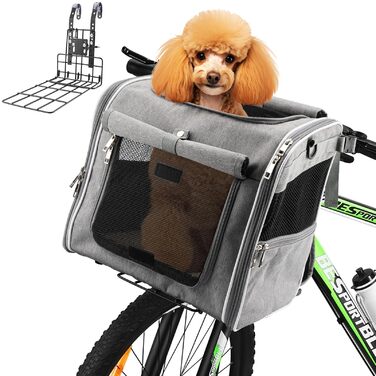 Фаркоп для собак Haiou: стабільний велосипедний кошик до 7 кг, не підходить для електровелосипедів | Безпечний та комфортний, з патентованим кріпленням, вологостійкий