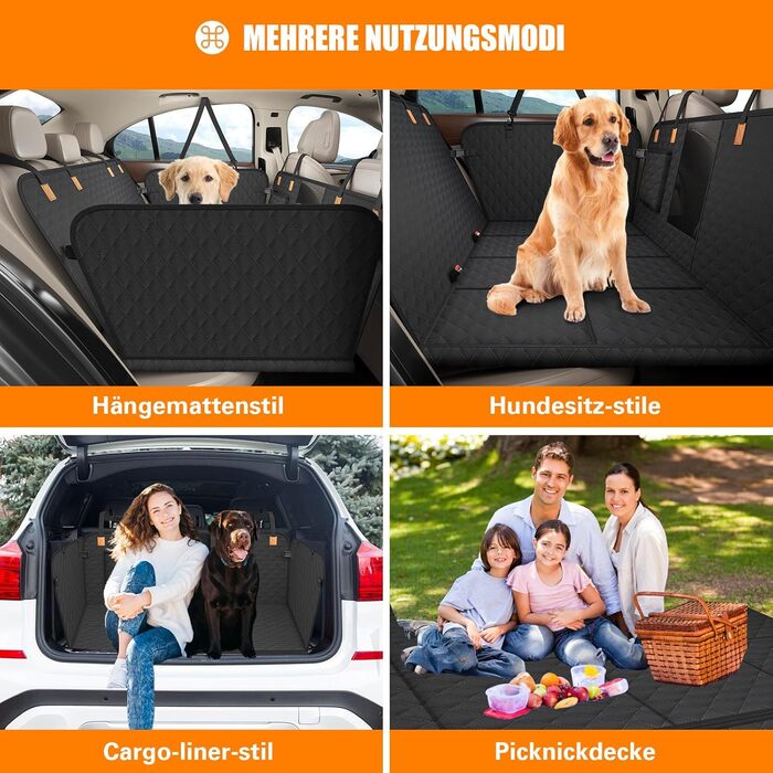 Захист для заднього сидіння автомобіля BMaoBBo: водовідштовхувальний, стійкий до подряпин, для SUV та сімейних авто (127x62 см)