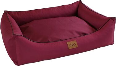 Лежак для собак Leo4dog Leo Codura, поліестер, коричневий, розмір L 80x60 см, ортопедичне ліжко, диван для собак, подушка, кошик