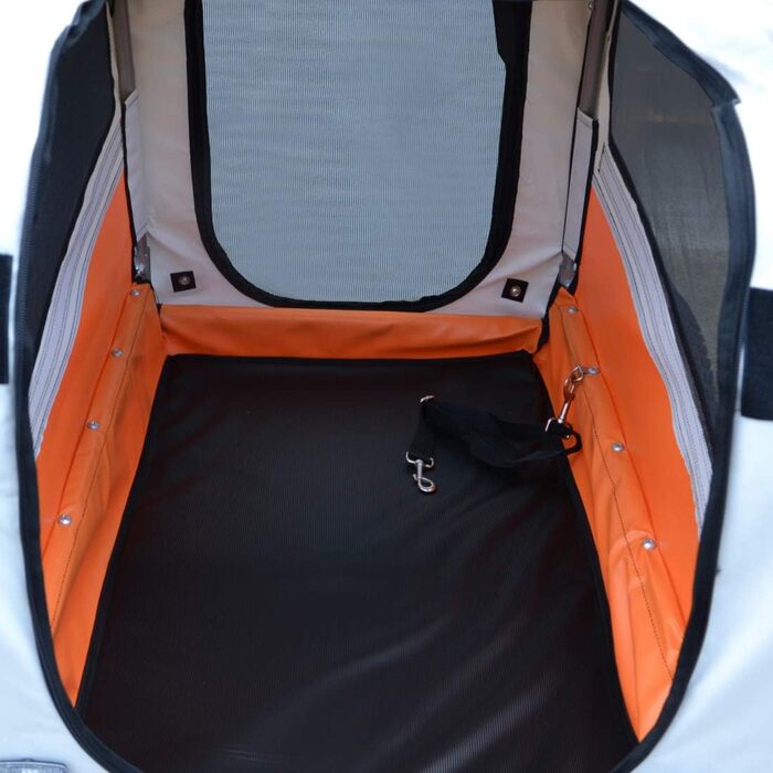 Причіп для собак PapilioShop Argo - великий, для собак S-M-L, зелений/помаранчевий