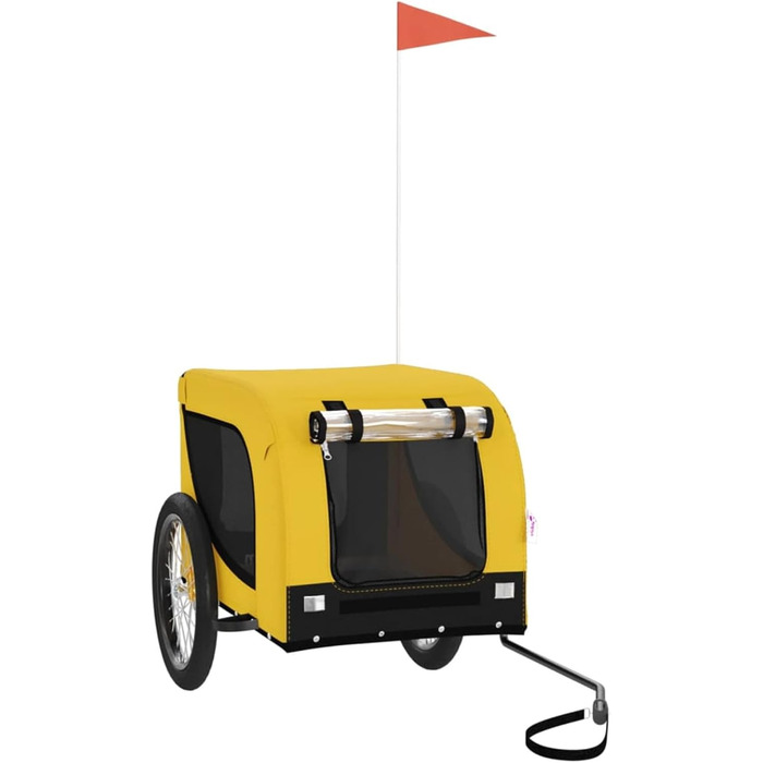 Ферштрайт Причіп для велосипеда, переноска для собак, вантажний причіп, 45 кг, Oxford-Gewebe, 136 x 69 x 73.5 см, жовтий