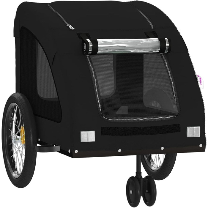 Причіп для собак Robuster Oxford, чорний, сталь, PVC, вантажопідйомність 45 кг, 68 x 137 x 72 см