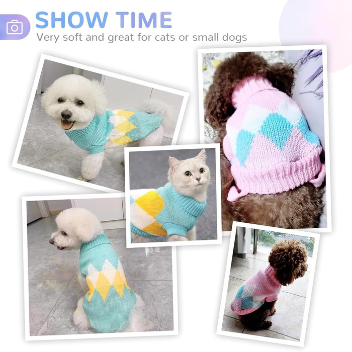 Теплий зимовий пуловер для собак, в'язаний, для великих собак, підходить як халат, блакитний, розмір XL