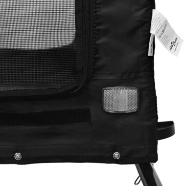 Ферштайнт Причіп для велосипеда, переноска для собак, чорний. Причіп для велосипеда, вантажний причіп, транспортний причіп. Максимальне навантаження 45 кг, матеріал: Оксфордська тканина та метал. Розміри: 136 x 69 x 73.5 см.