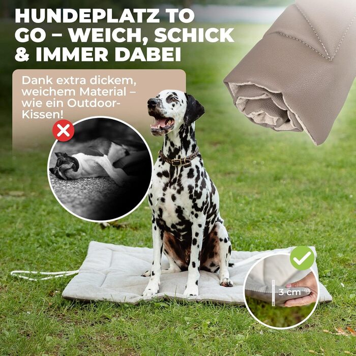 Водонепроникний килимок для собак, плед для пікніка - лежанка для собак, килимок для тварин для відпочинку на вулиці та в приміщенні, подорожі для домашніх тварин (Сірий, 75x55x3см), Розмір S, приблизно 75x55x3см Сірий