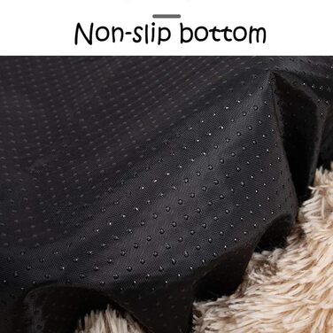 Кругле ліжко для собак FANSU з м'якого плюшу, ковзаюча база, ліжко для котів у формі пончика, розмір та колір обираються (Теплий сірий, 60 см)