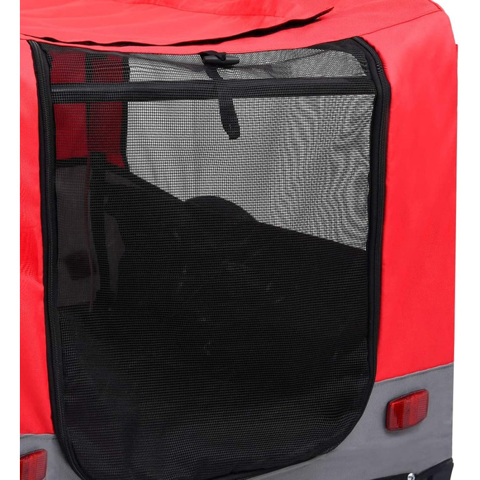 Велосипедний причіп для тварин 2-в-1, червоно-сірий, для собак