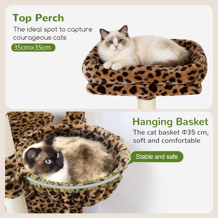 Драбина для котів Globlazer 167 см з платформою, будиночком, когтеточками та іграшками - XL для 2-4 котів