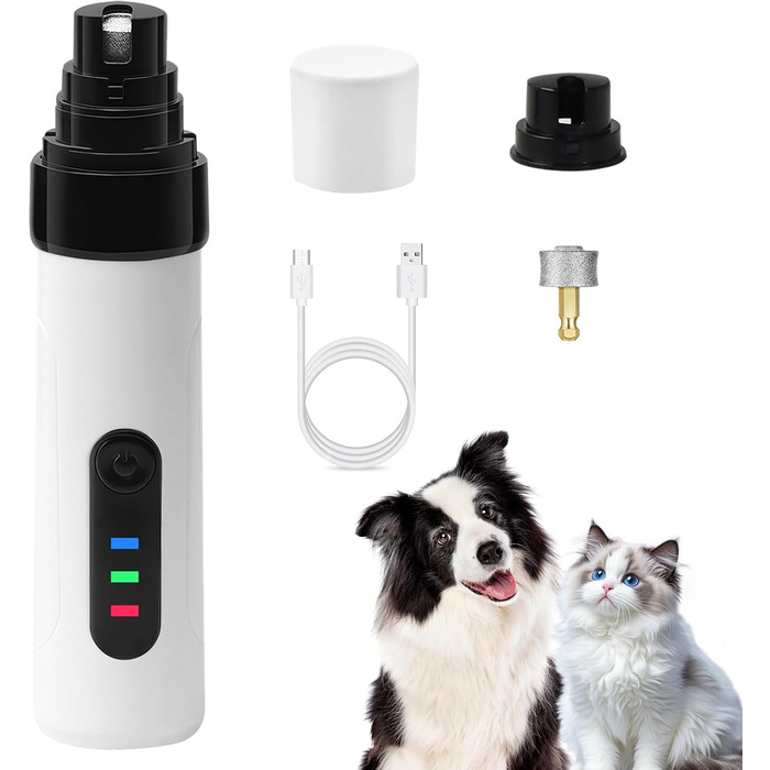Електричний точило для собачих кігтів Krallenschleifer, USB, тихе точило для собак та котів великих, середніх та малих порід